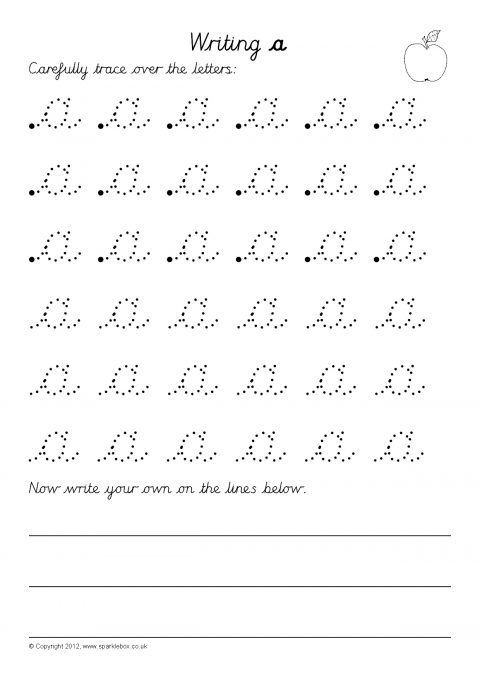 ‘Writing Letters’ Formation Worksheets – Cursive (SB7999) - SparkleBox