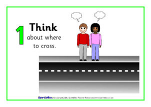 Road Crossing Safety Posters  Road safety poster, Safety posters, Nursery  activities