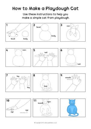 Playdough Models Step-by-Step Printables for Primary School - SparkleBox