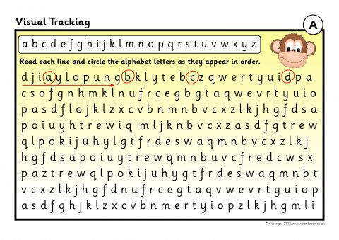 visual tracking alphabet sheets sb8600 sparklebox