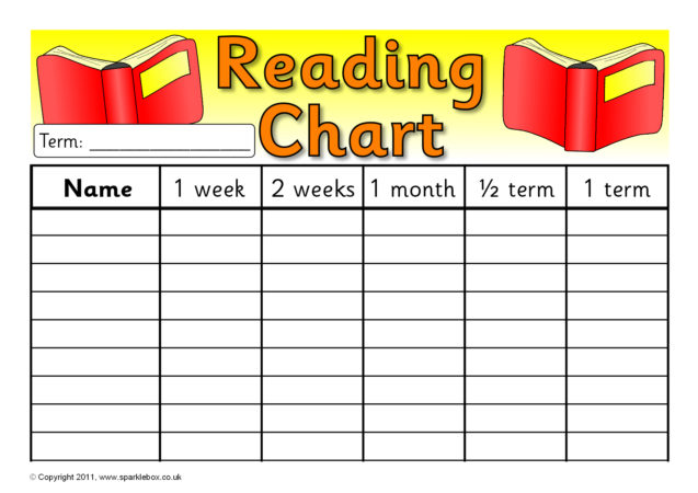 Sparklebox homework chart image