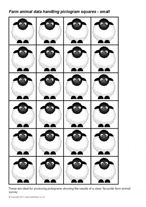 Farm Animal Survey Pictogram Squares (SB4394) - SparkleBox