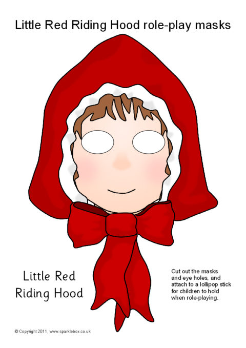 Little Red Riding Hood Role Play Masks Sb3690 Sparklebox