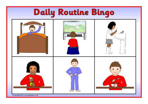 DAILY ROUTINE Bingo Card