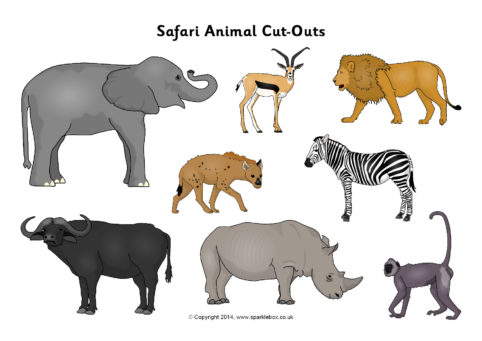 Safari Animal Cut-Outs (SB10301) - SparkleBox