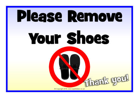 Take Your Shoes Off Shoe Free Zone Signs Sb11713 Sparklebox