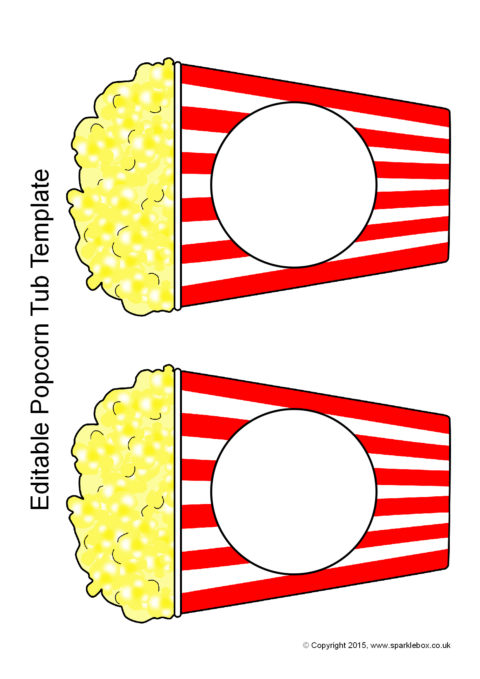 Popcorn Template Printable Free