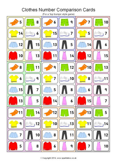 Numbers comparison. Clothes numbers. Compare clothes. Clothes for Comparison. Comparison Cards.
