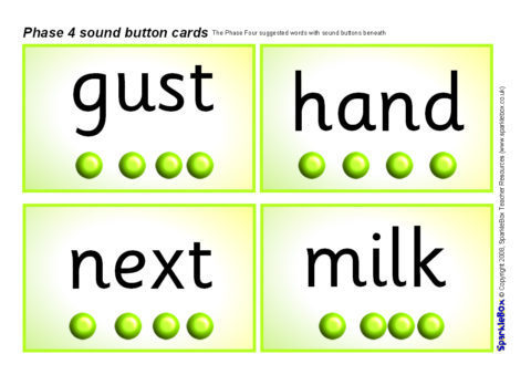 Lingo Phonics Stage 3 Cards - Sound Button Word Cards