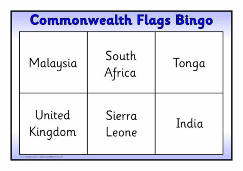 The Commonwealth Flags Printable Bingo Game - Teacher Made