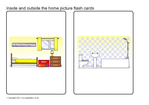 Positions Inside and Outside flash cards