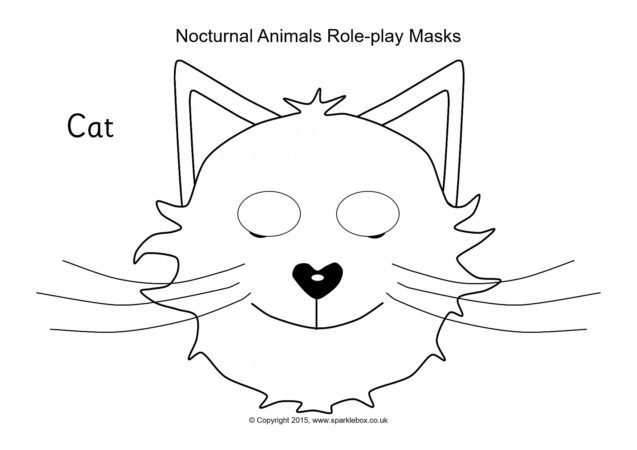 Nocturnal Animal Role-Play Masks – Black and White (SB11379) - SparkleBox