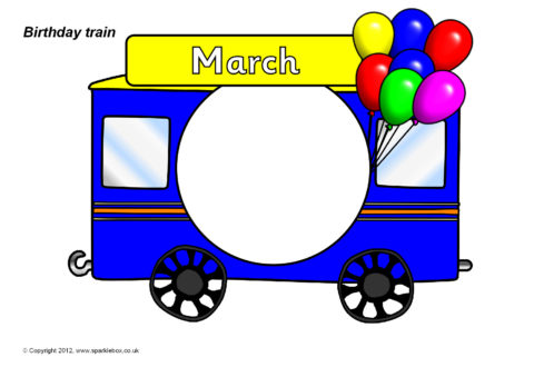 Train Birthday Chart