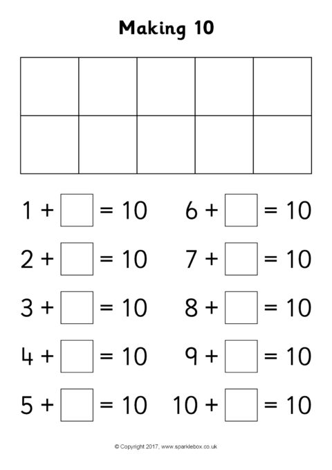 addition-with-10-worksheets