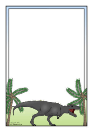 Long Neck Dinosaur A4 Page Borders Sb12435 Sparklebox