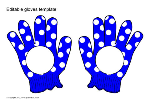 winter gloves template