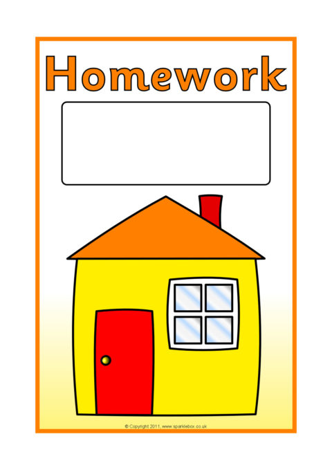 homework book cover page template