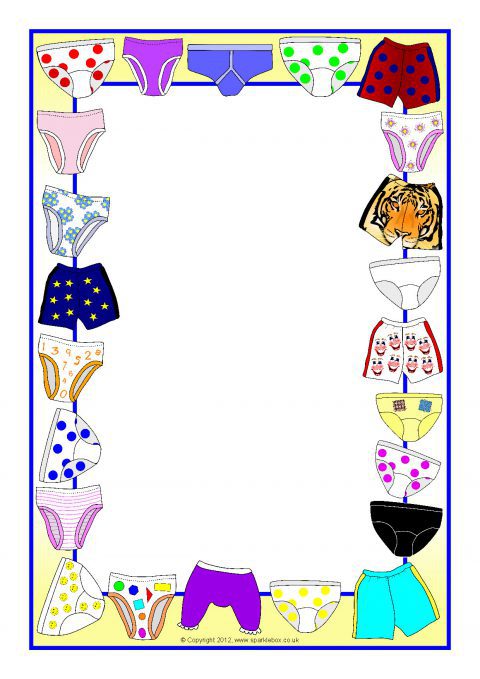 Pants A4 Page Borders (SB7074) - SparkleBox